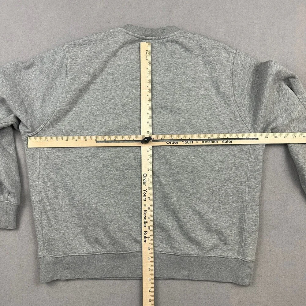 Nike Sweatshirt Men Extra Large Gray Heather Crewneck Pullover Swoosh XL